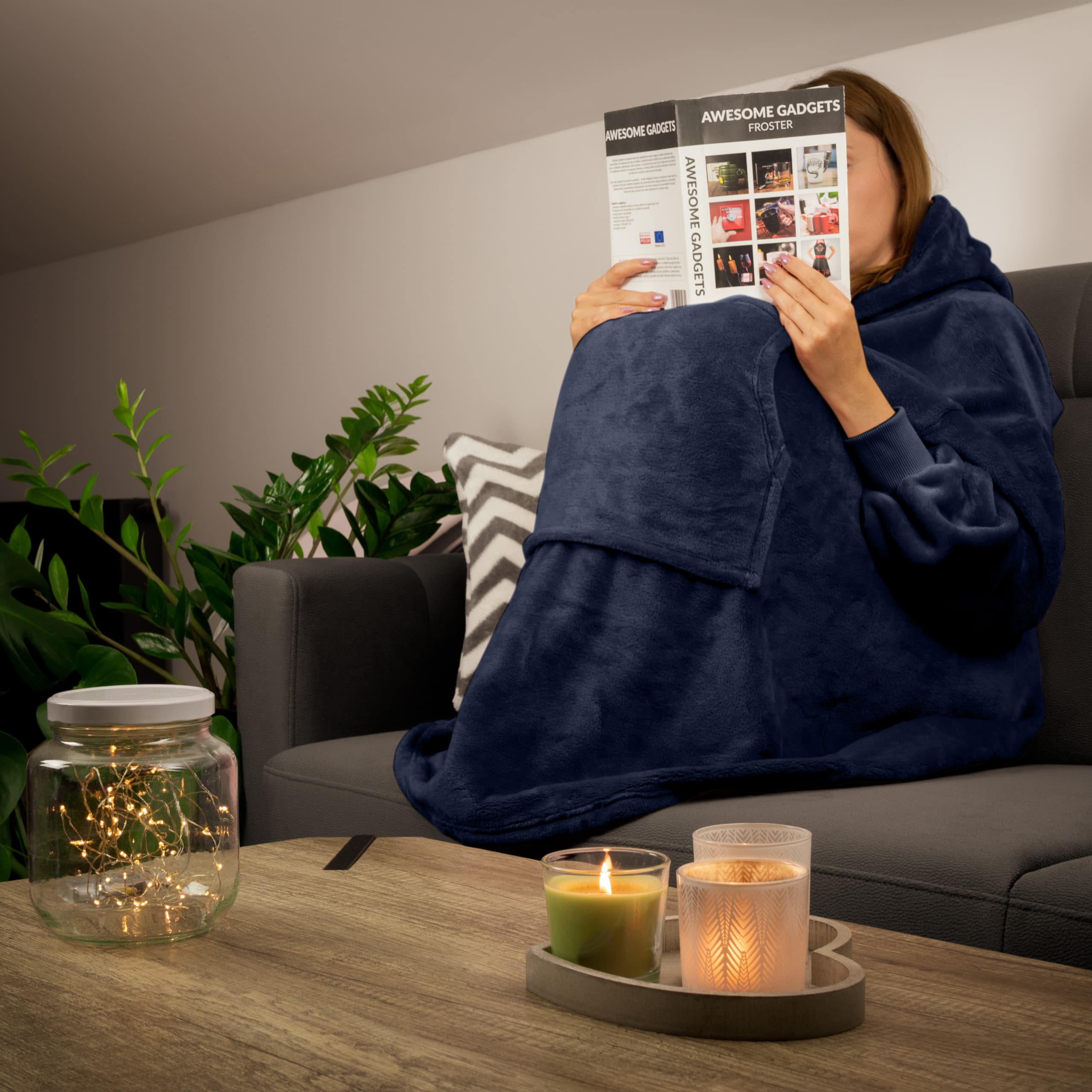 Bluzair - Bluza koc -  Granatowa