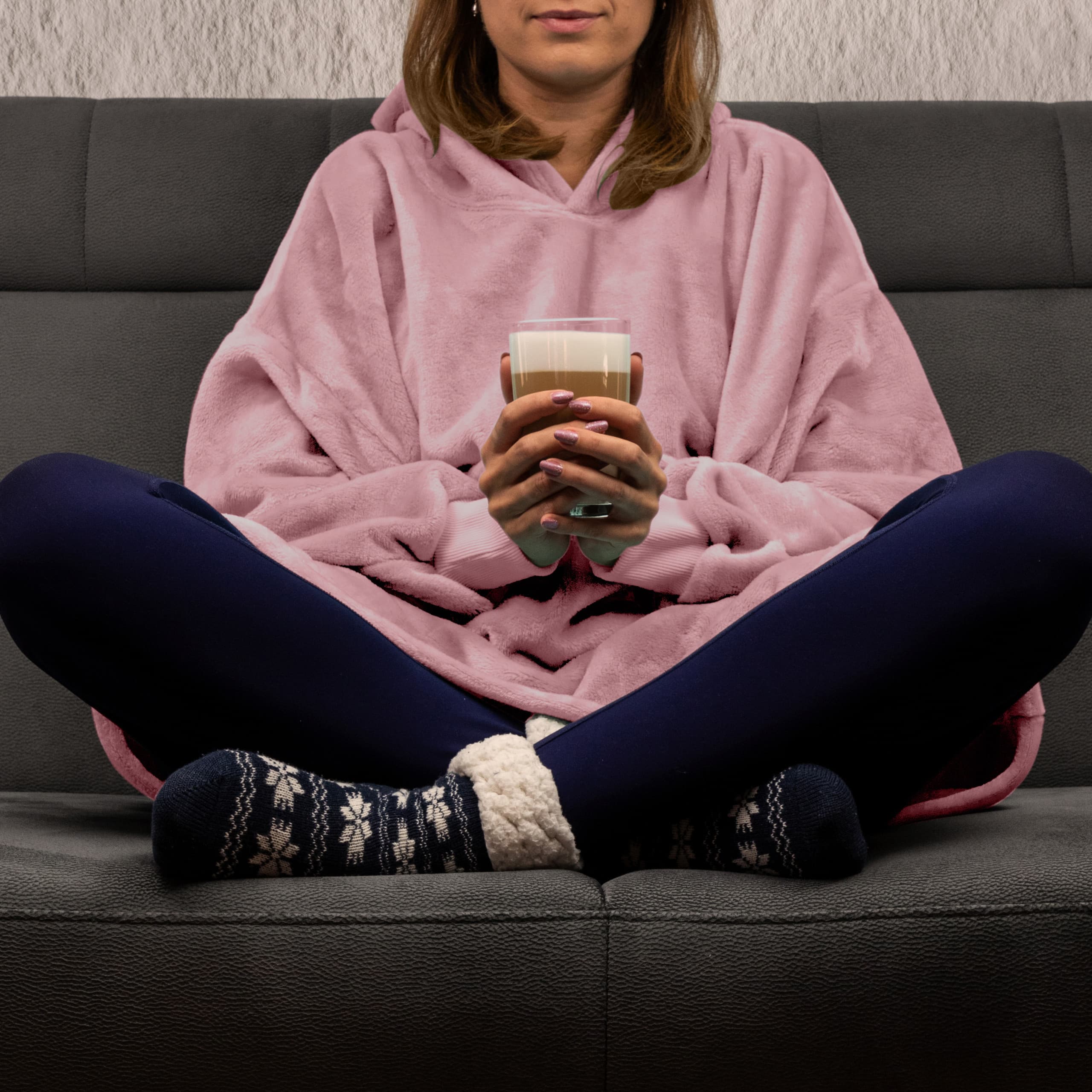 Bluzair - Bluza koc -  Jasny Róż