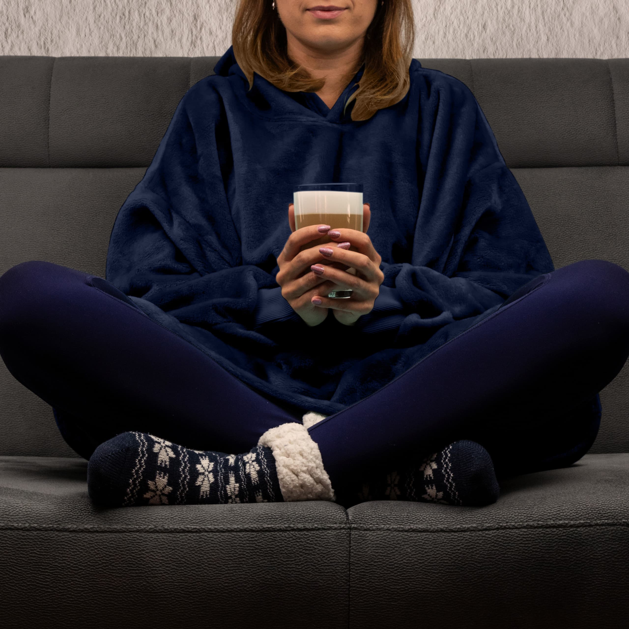 Bluzair - Bluza koc -  Granatowa