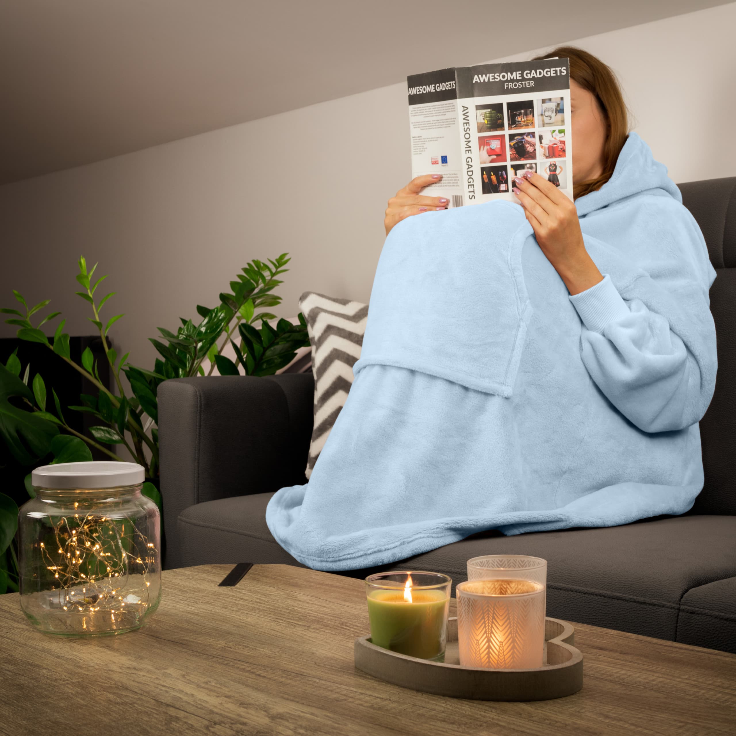 Bluzair - Bluza koc -  Błękitna