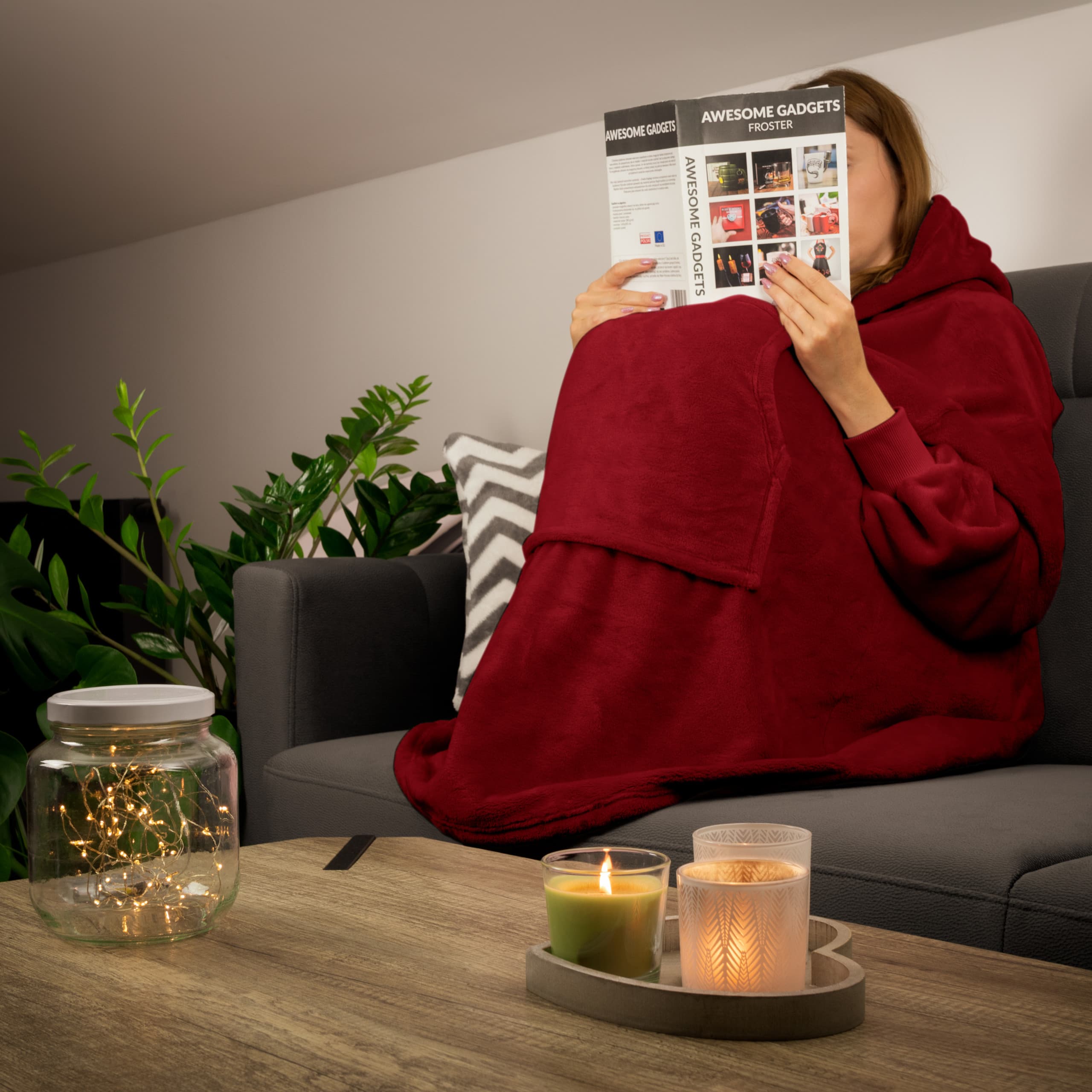 Bluzair - Bluza koc - Bordowy