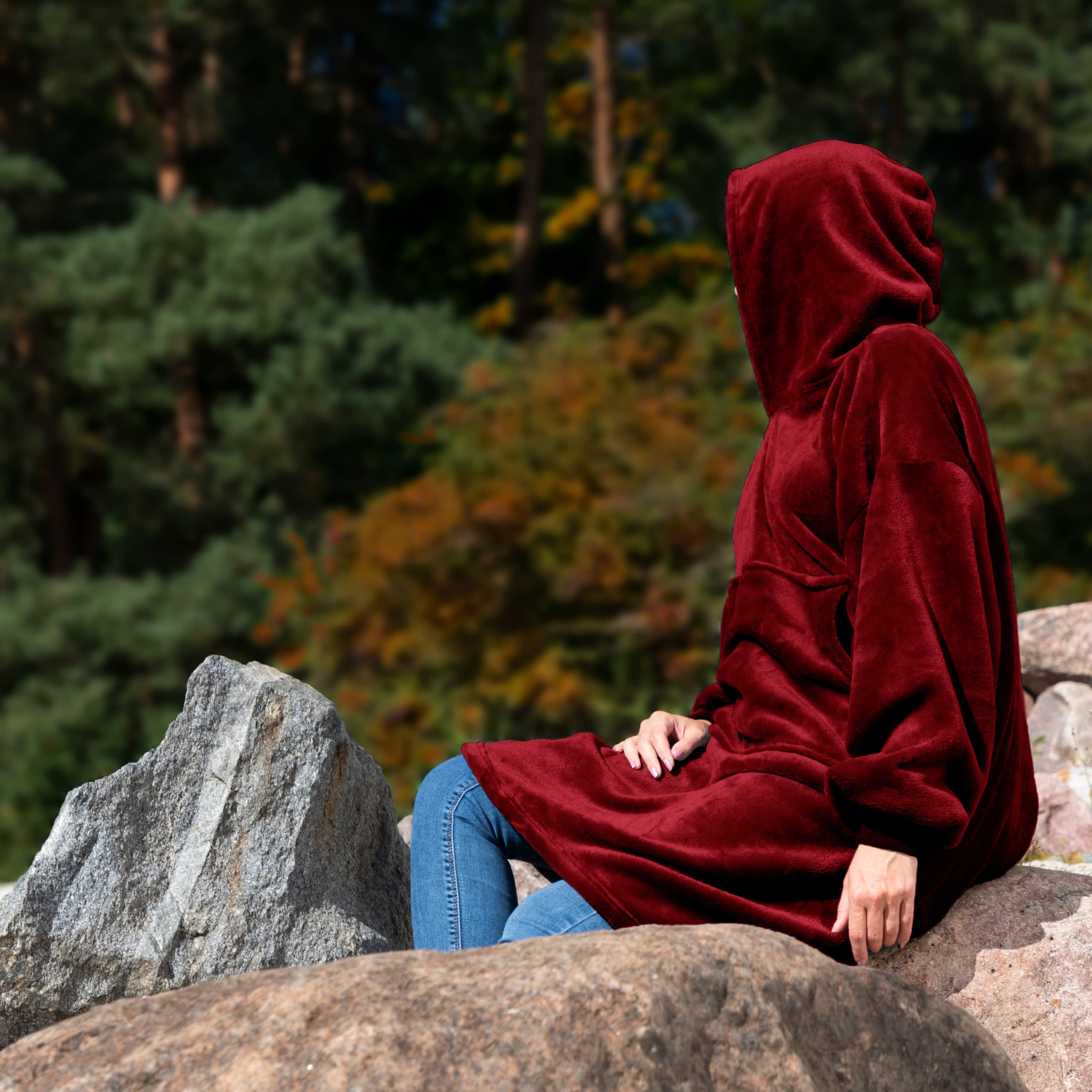 Bluzair - Bluza koc - Bordowy