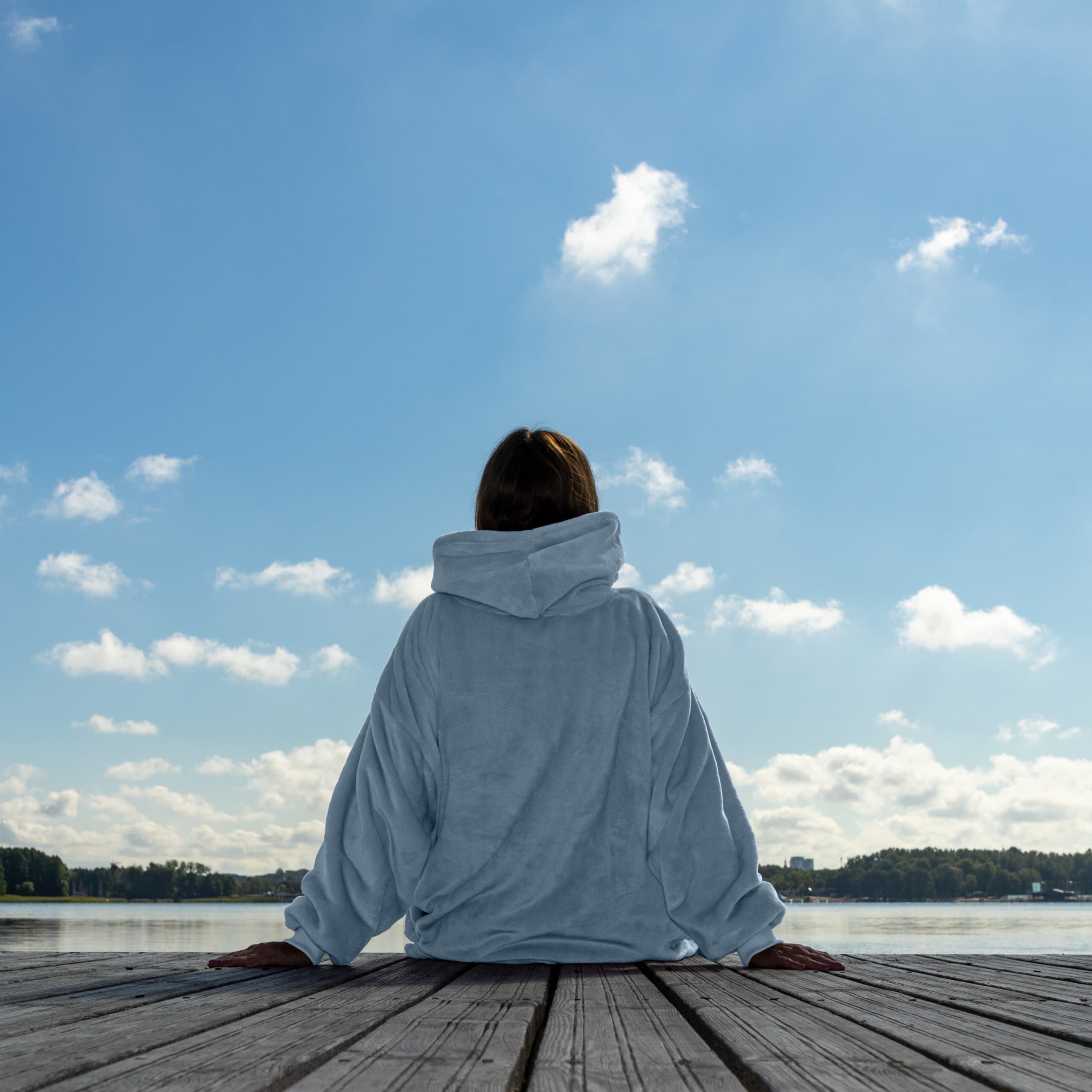 Bluzair - Bluza koc -  Błękitna