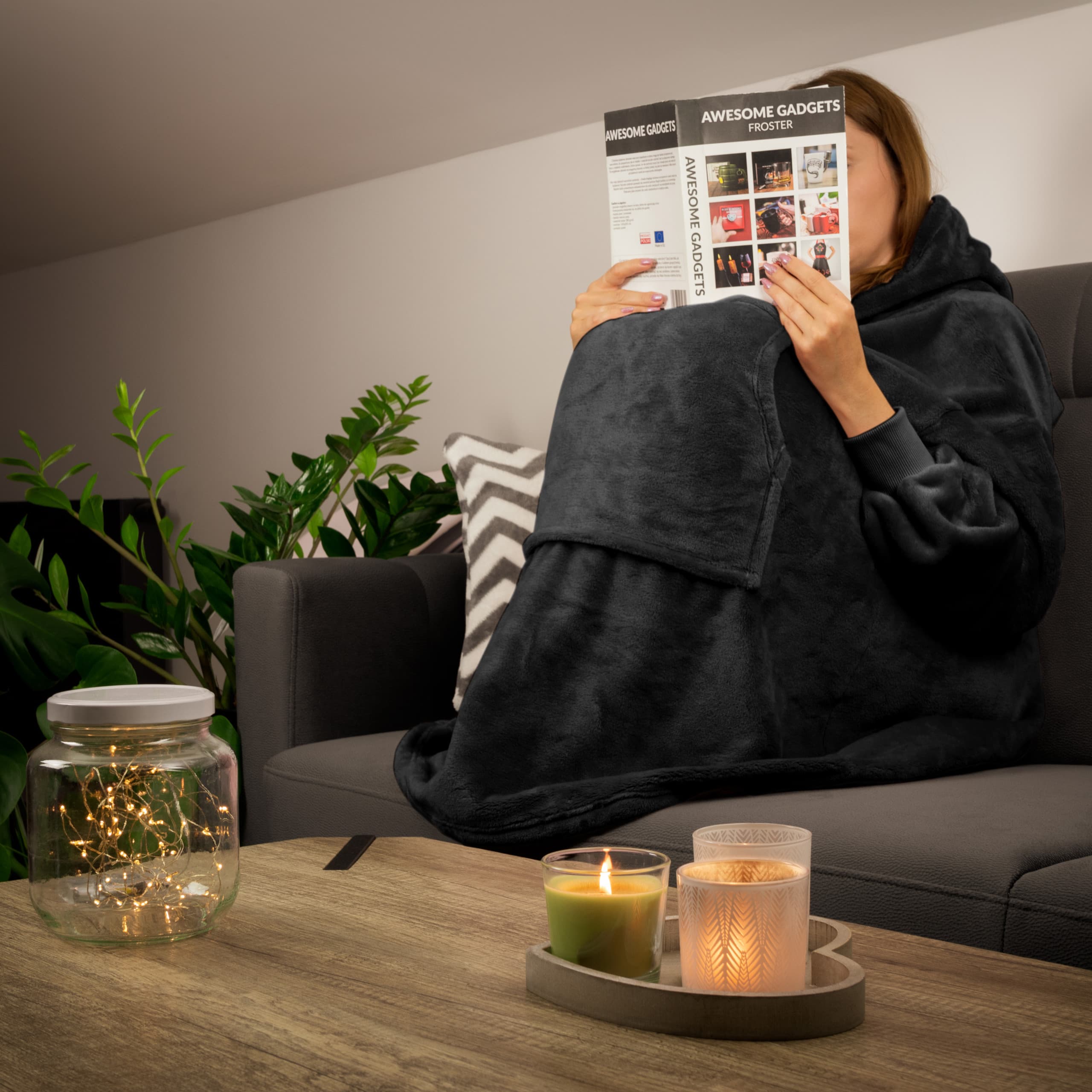 Bluzair - Bluza koc -  Czarna