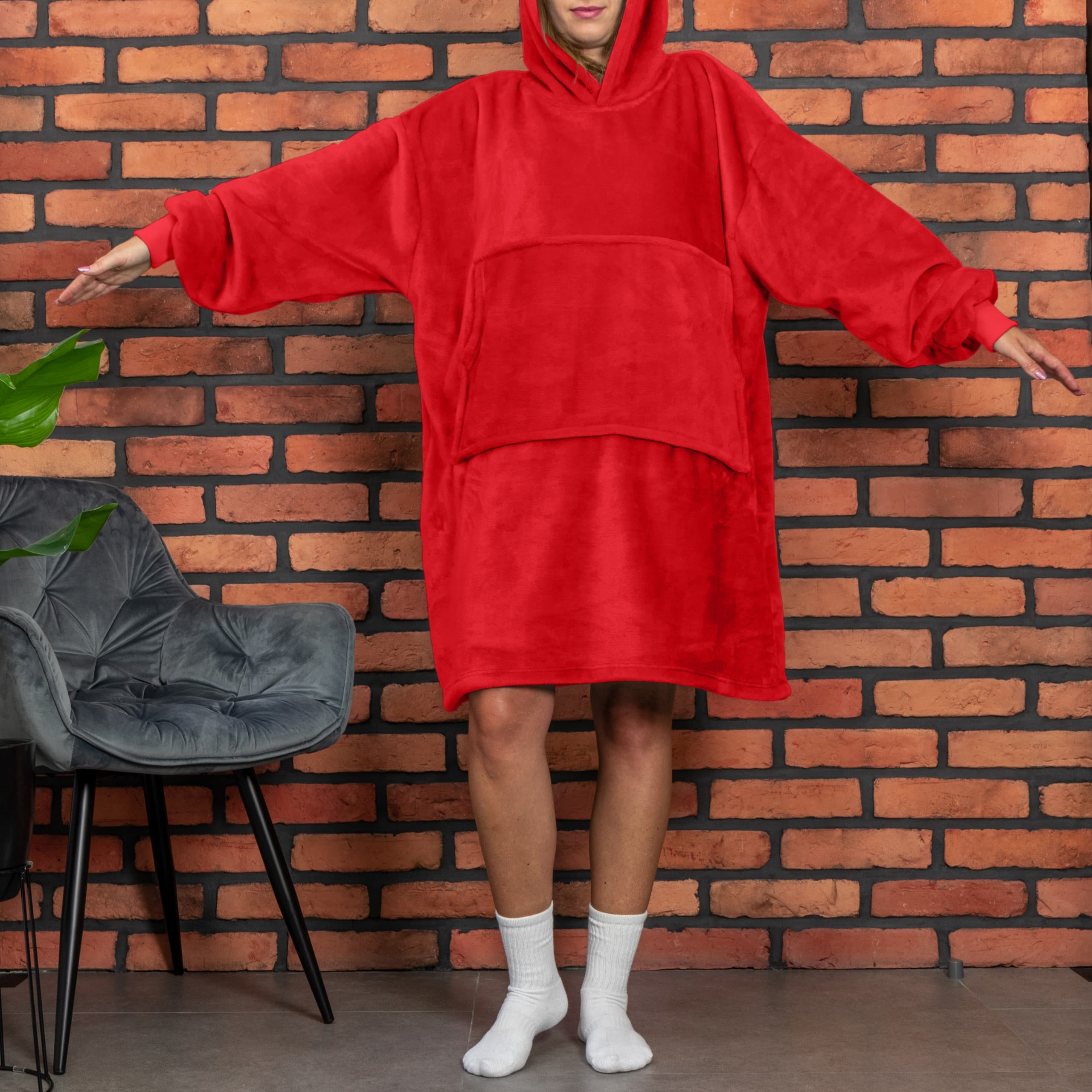 Bluzair - Bluza koc -  Czerwona