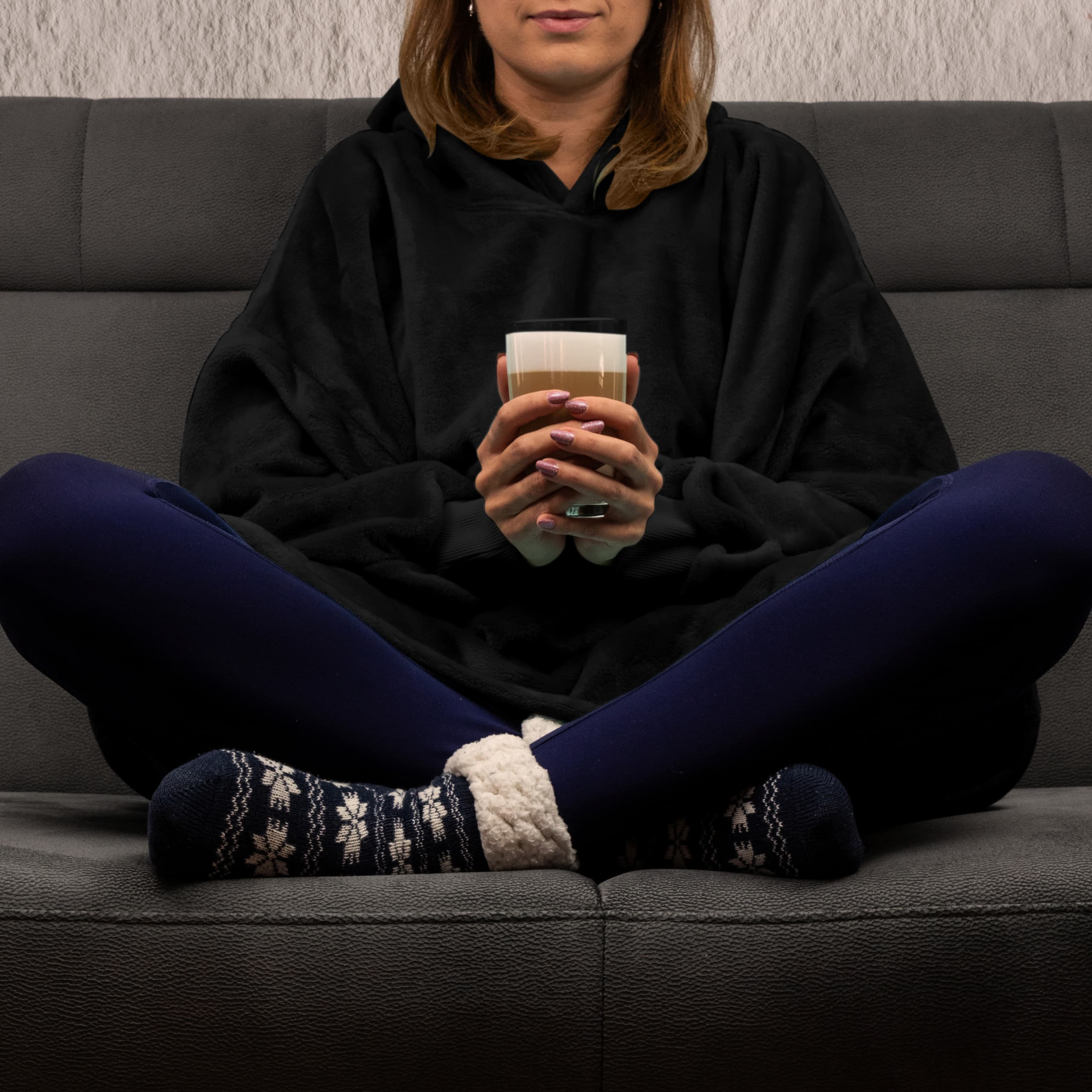 Bluzair - Bluza koc -  Czarna