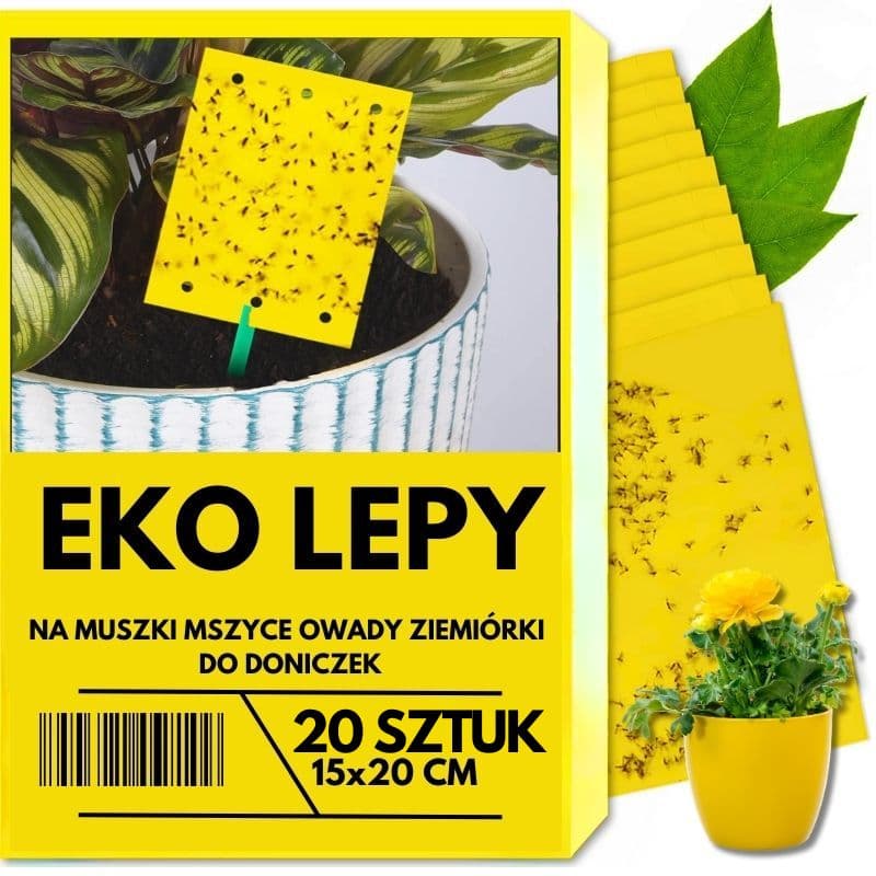 Lepy EKO na muszki mszyce owady ziemiórki 20x