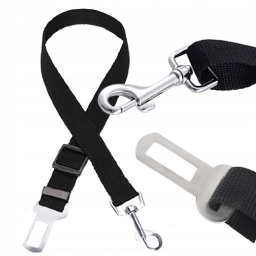 Smycz do auta czarna 65 cm