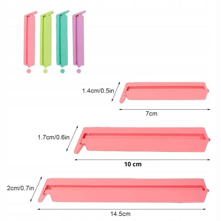 Zamykacze klipsy do zamykania opakowań 12X