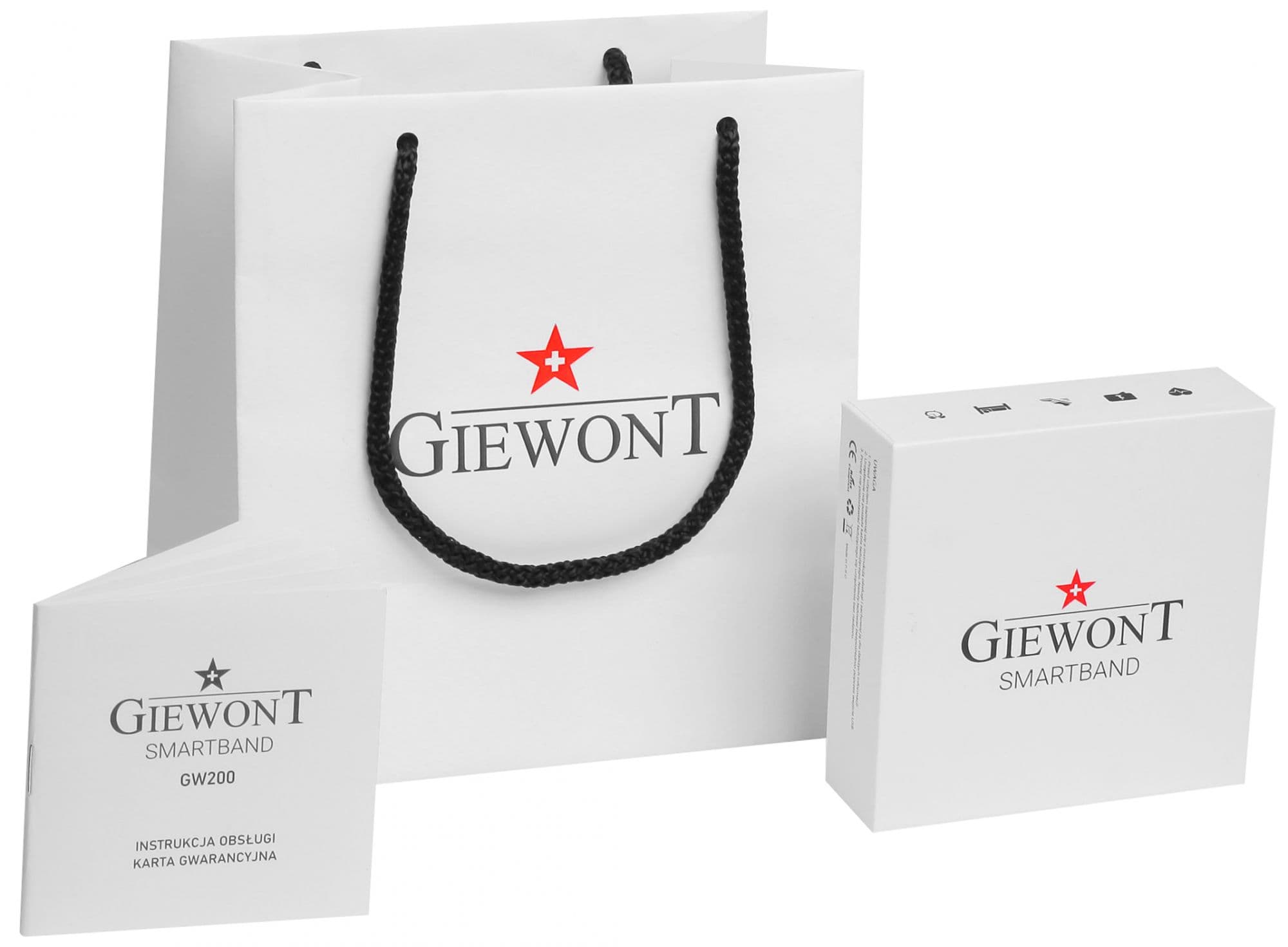 Smartwatch GIEWONT Czarno Niebieski 2 Paski GW200-7