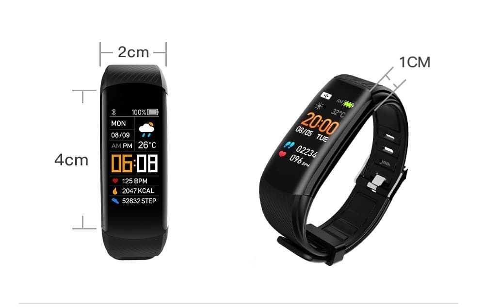 Smartwatch GIEWONT Czarno Jasnofioletowy 2 Paski GW200-8