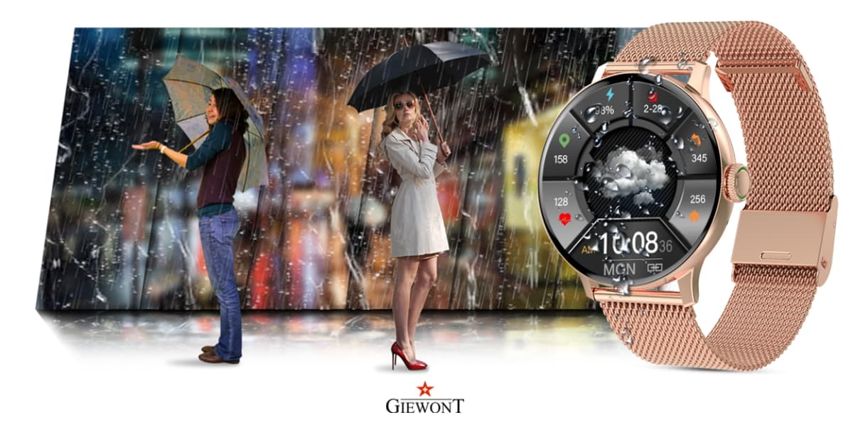 Smartwatch Damski GIEWONT Różowe Złoto GW330-1