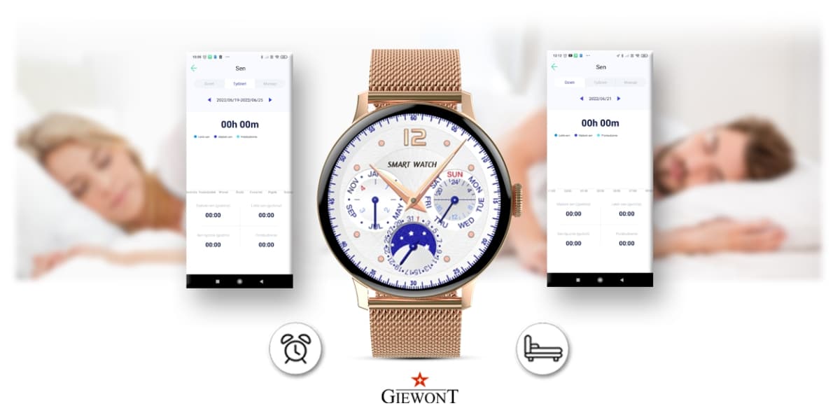 Smartwatch Damski GIEWONT Różowe Złoto GW330-1