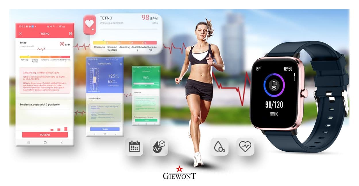 Smartwatch Giewont Różowo-Granatowy GW230-5