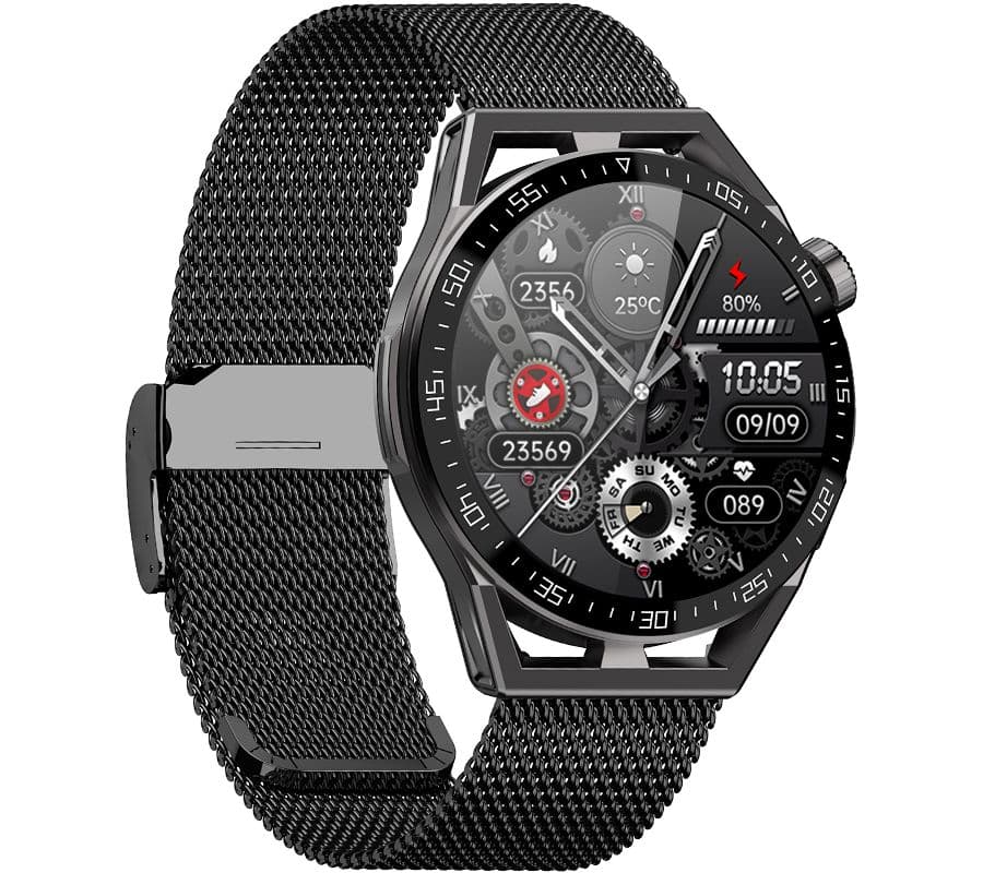 Smartwatch  Rubicon RNCE88-2 Czarny- Czarny Pasek Silikonowy + Czarna Bransoleta