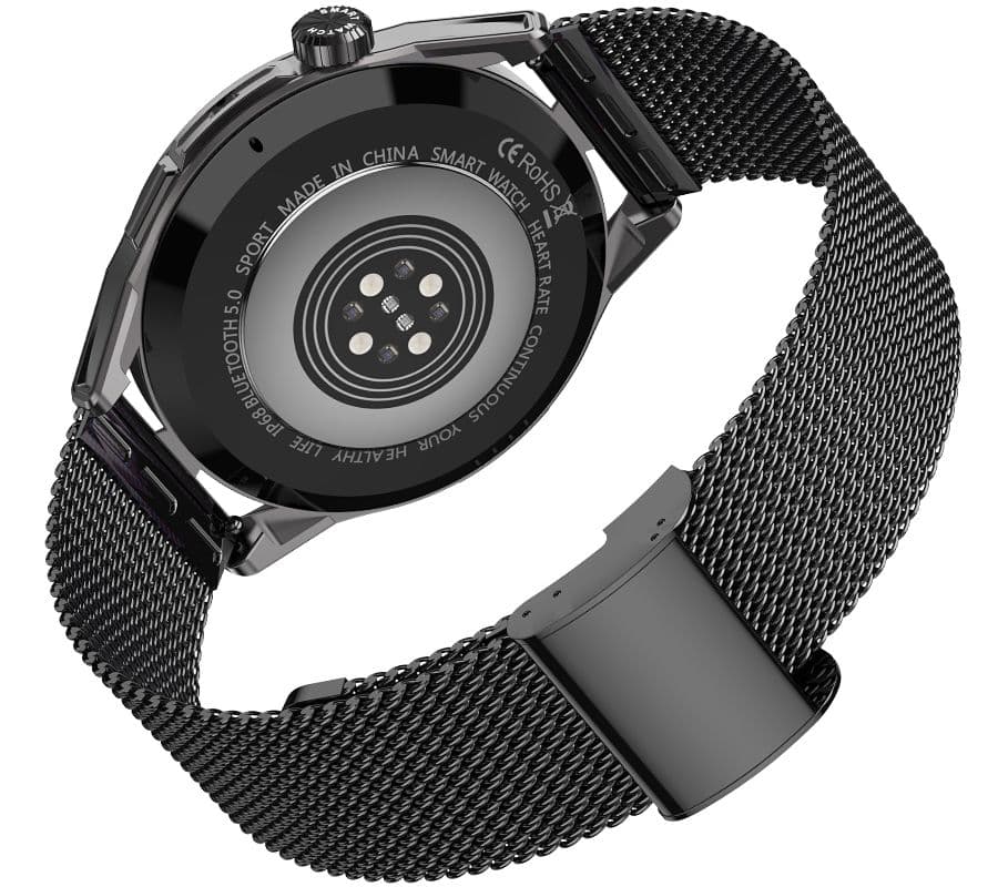 Smartwatch  Rubicon RNCE88-2 Czarny- Czarny Pasek Silikonowy + Czarna Bransoleta