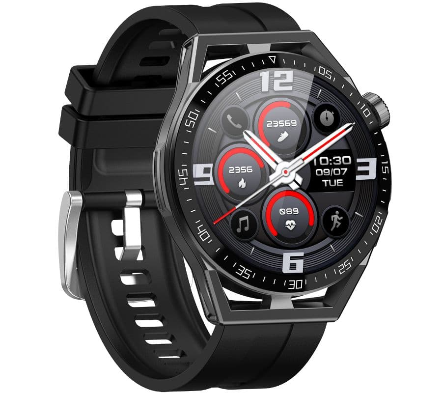 Smartwatch  Rubicon RNCE88-2 Czarny- Czarny Pasek Silikonowy + Czarna Bransoleta