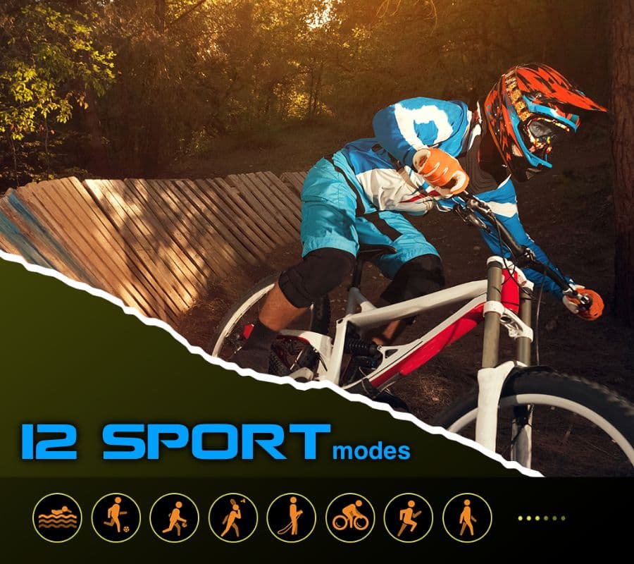 Smartwatch  Rubicon RNCE88-2 Czarny- Czarny Pasek Silikonowy + Czarna Bransoleta