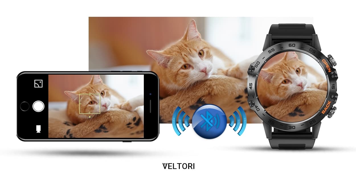 Smartwatch VELTORI VT120-1 Czarny Pasek Silikonowy