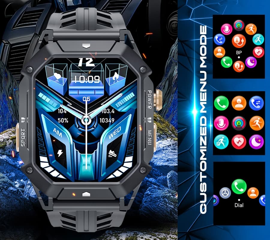 Smartwatch Męski Rubicon RNCF24-2 GREY