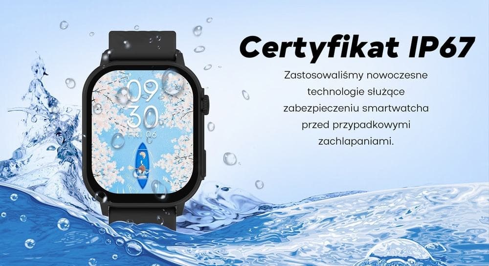 Smartwatch Damski GRAVITY GT15-11 Granatowy Pasek Silikonowy + Złota Bransoleta