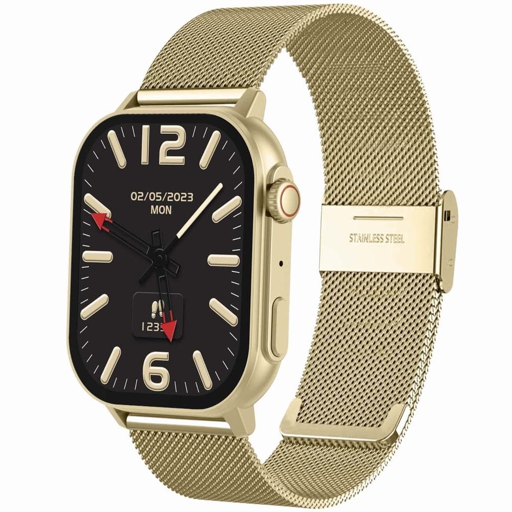 Smartwatch Damski GRAVITY GT15-11 Granatowy Pasek Silikonowy + Złota Bransoleta