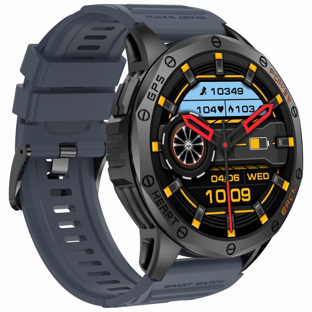 Smartwatch Męski GRAVITY GPS GT24-1 Czarny Pasek Silikonowy + Granatowy Pasek Silikonowy