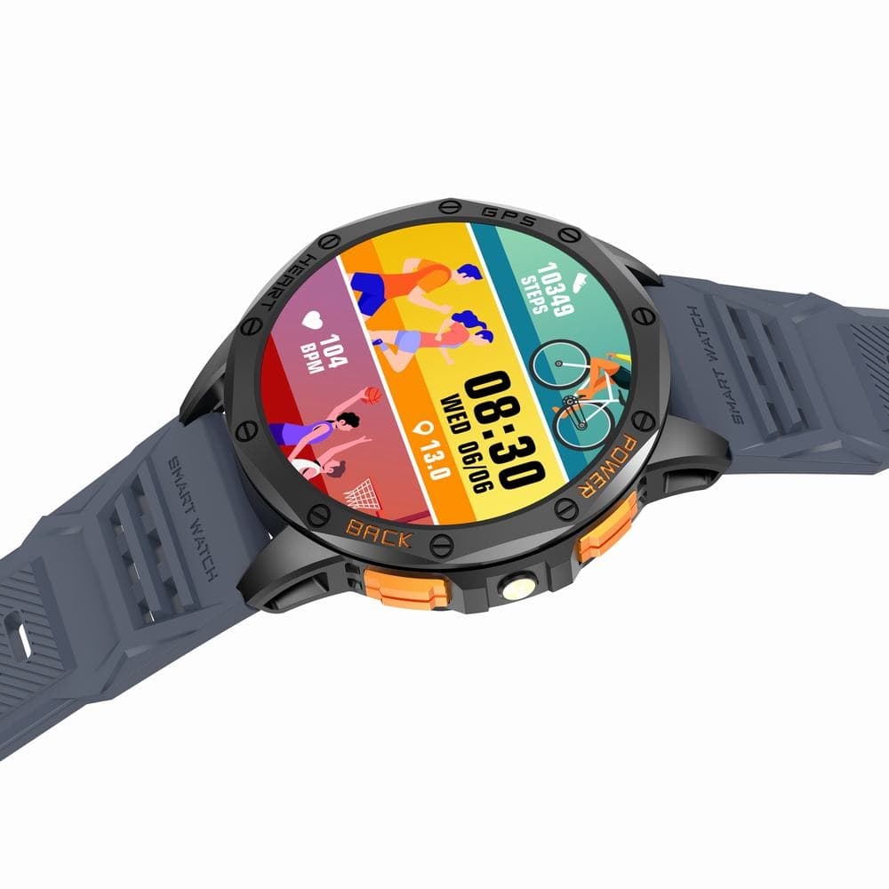 Smartwatch Męski GRAVITY GPS GT24-1 Czarny Pasek Silikonowy + Granatowy Pasek Silikonowy