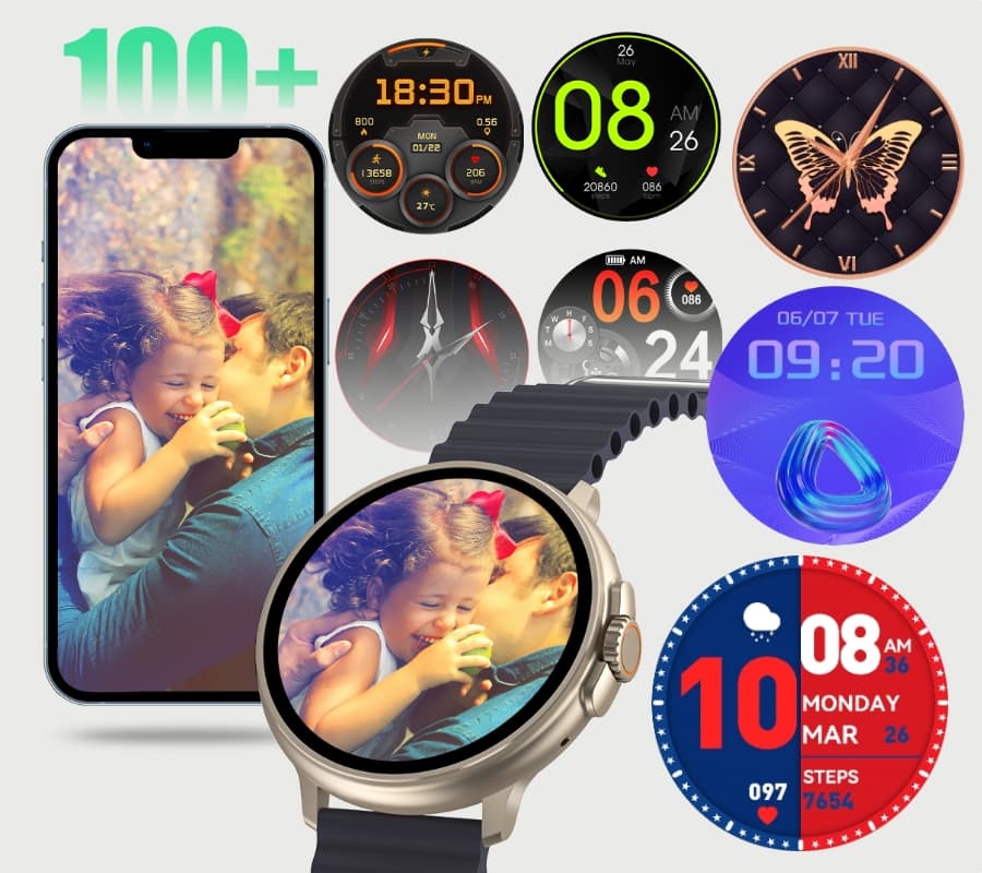 Smartwatch RUBICON RNCF15 Tytan/Black SMARUB259