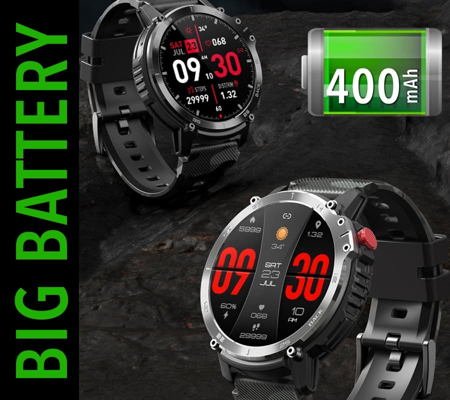 Smartwatch Męski RUBICON RNCF08 Black/Moro SMARUB232