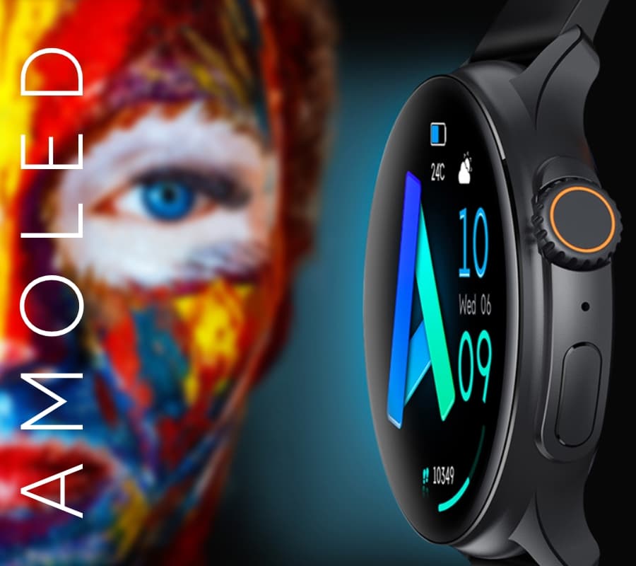 Smartwatch Męski RUBICON RNCF12 Tytan/Orange SMARUB245