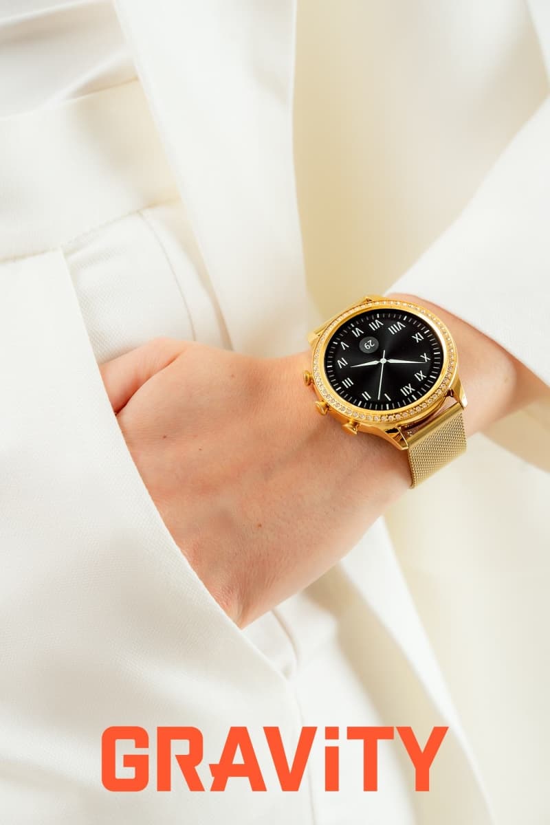 Smartwatch Gravity Złoty Pasek i Bransoleta GT5-4