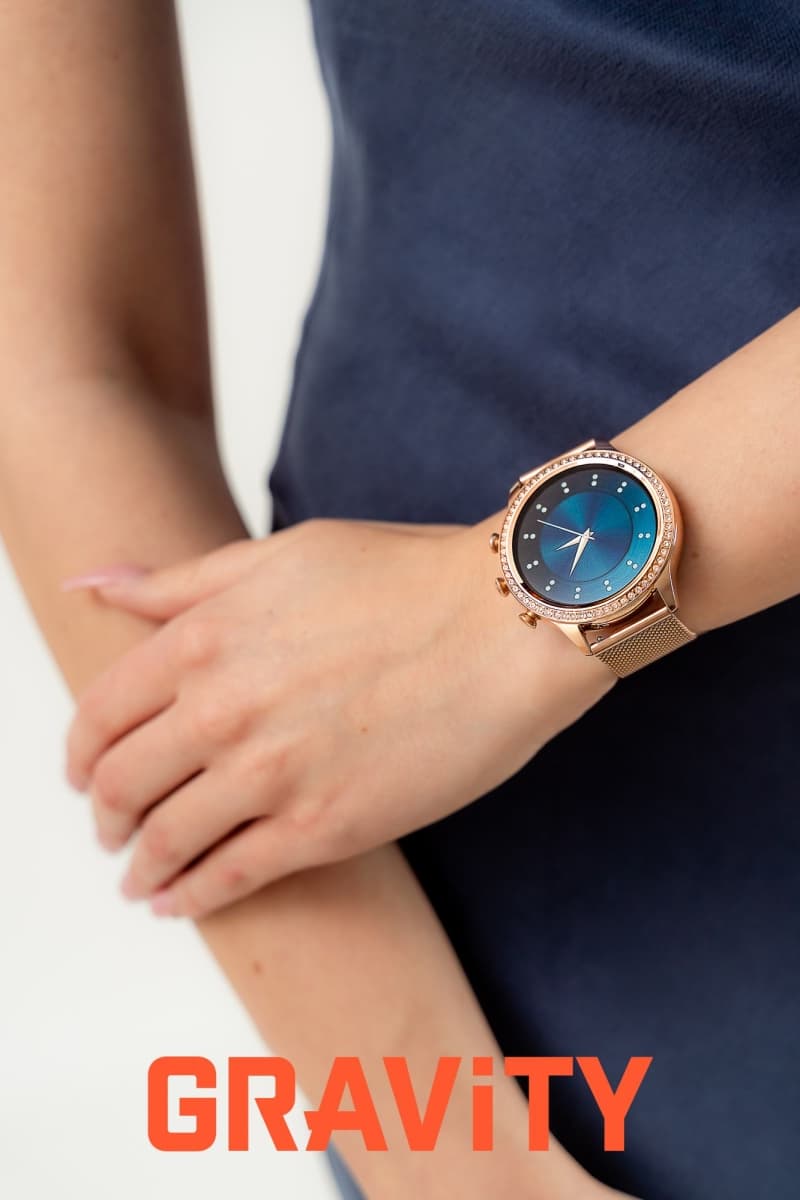 Smartwatch Gravity Różowe Złoto Pasek i Bransoleta GT5-6