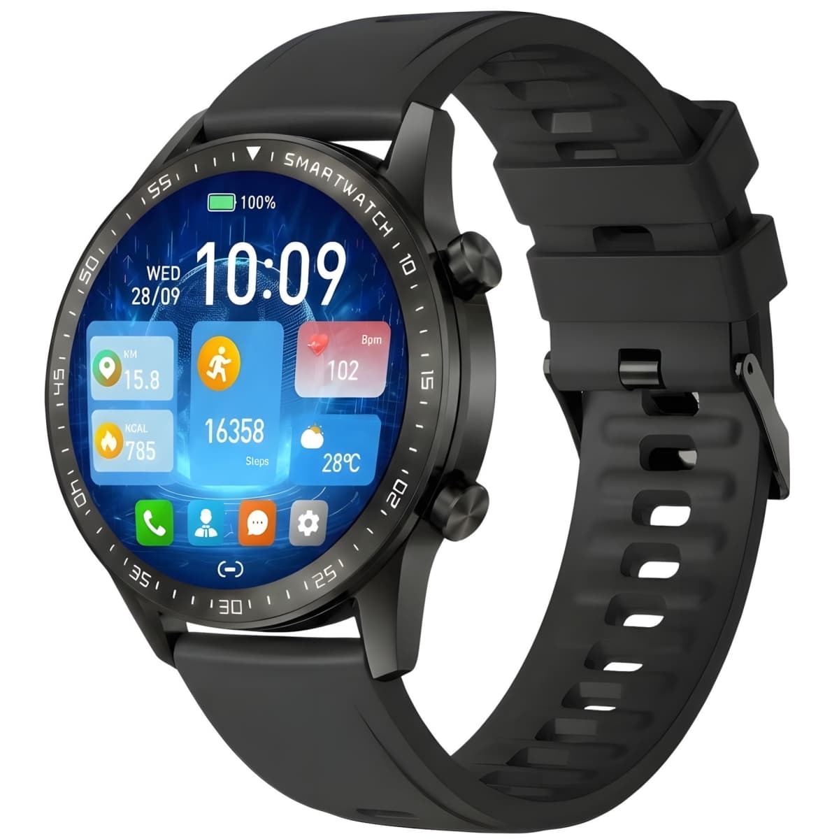 Smartwatch Gravity Czarny Bransoleta i Pasek GT10-1