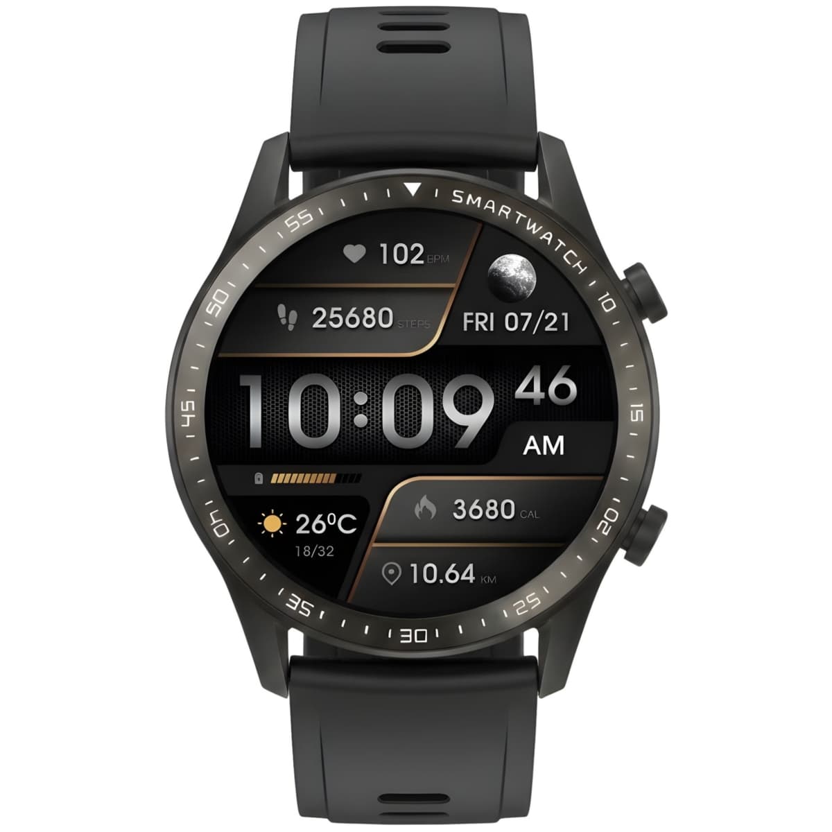 Smartwatch Gravity Czarny Bransoleta i Pasek GT10-1
