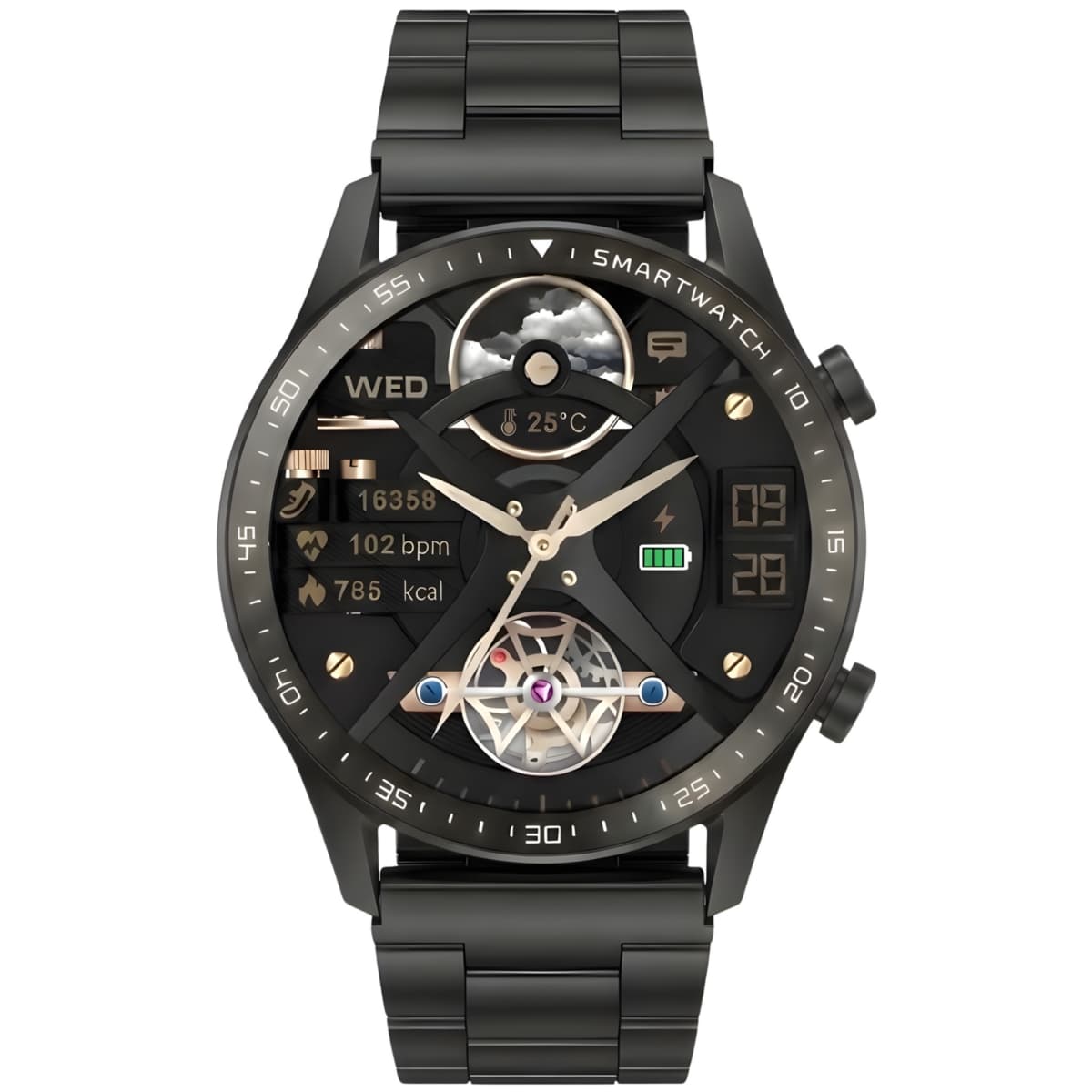 Smartwatch Gravity Czarny Bransoleta i Pasek GT10-1