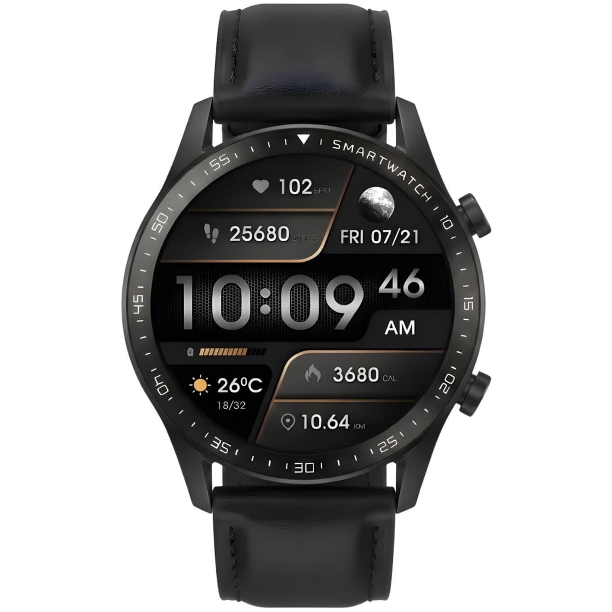 Smartwatch Gravity Czarny 2 Paski GT10-2