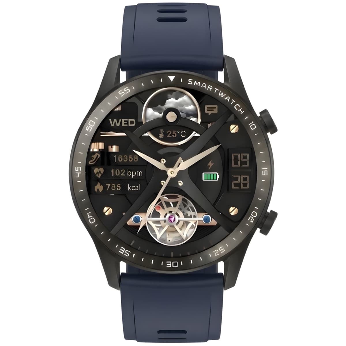 Smartwatch Gravity Czarny 2 Paski GT10-5