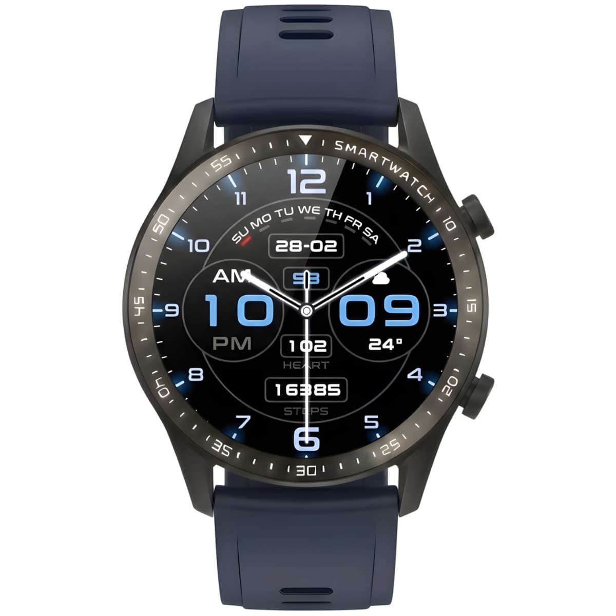 Smartwatch Gravity Czarny 2 Paski GT10-5