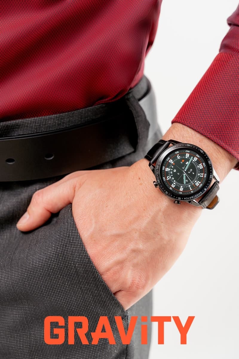 Smartwatch Gravity Czarny 2 Paski GT10-5