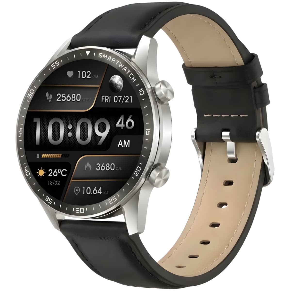 Smartwatch Gravity Srebrny 2 Paski GT10-7