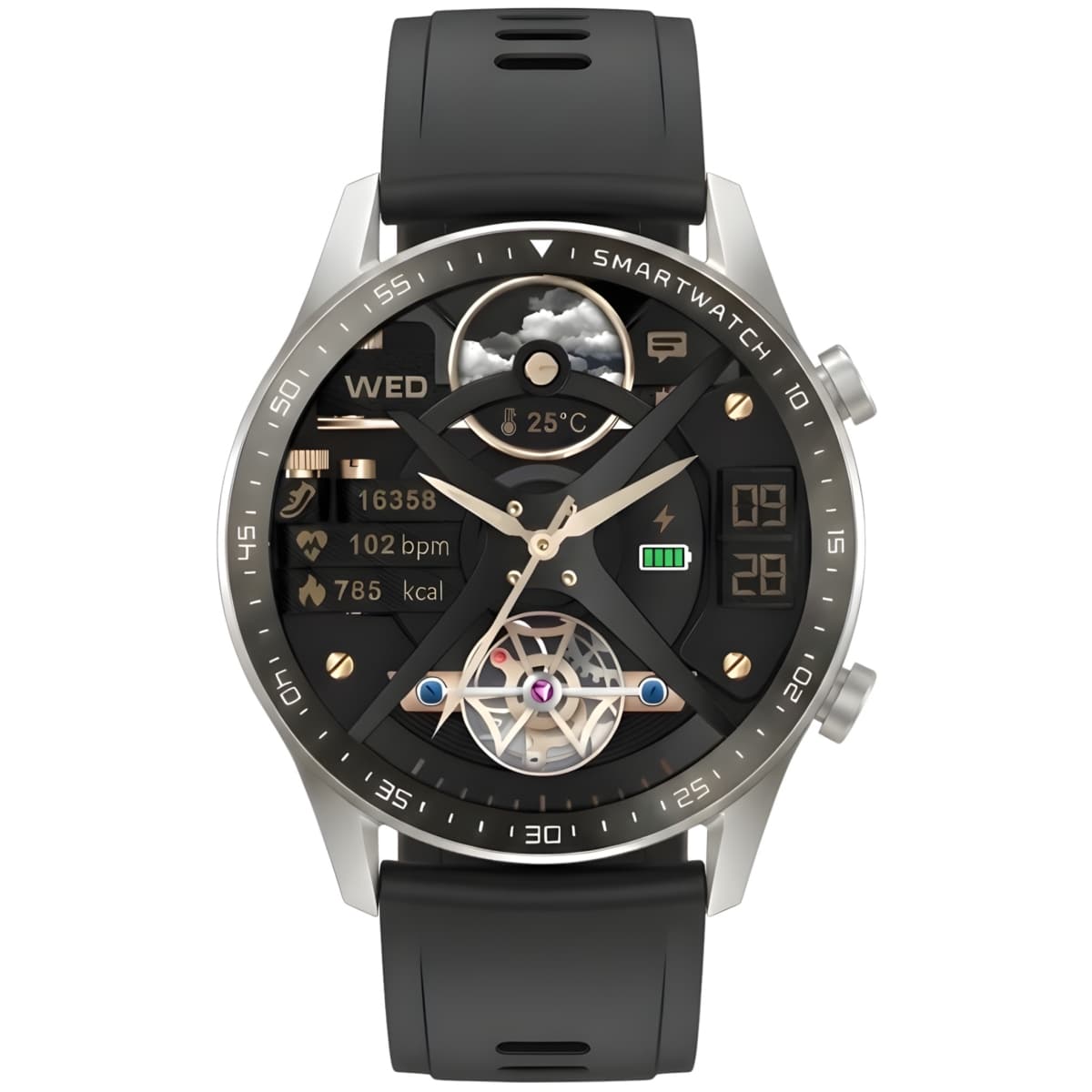 Smartwatch Gravity Srebrny 2 Paski GT10-7