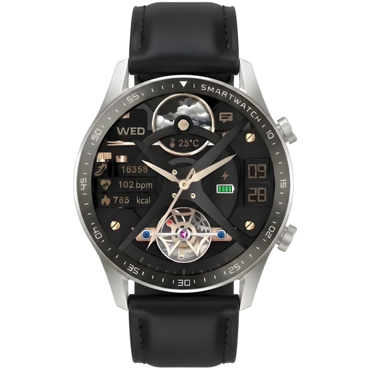 Smartwatch Gravity Srebrny 2 Paski GT10-7