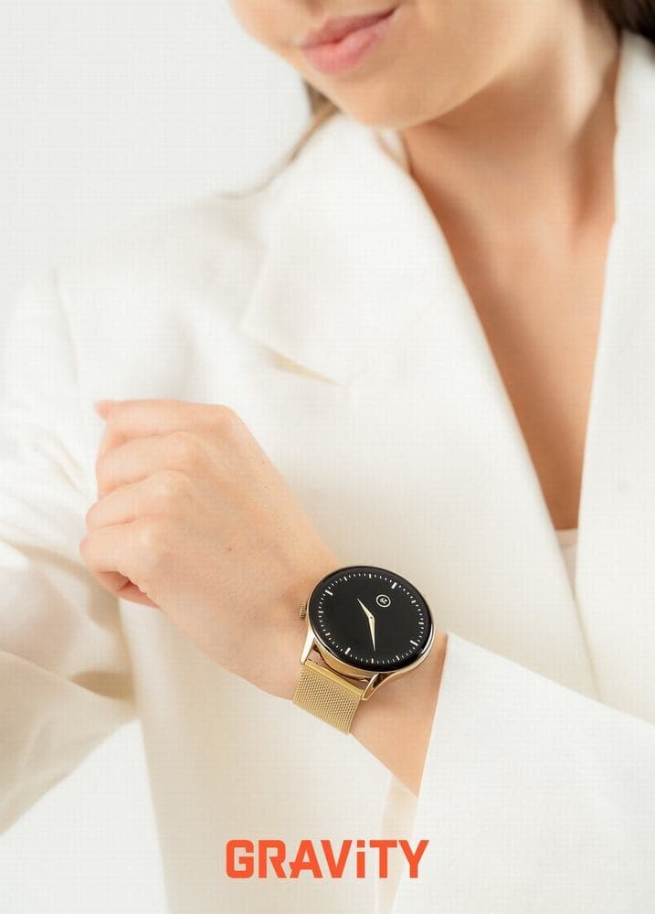 Smartwatch Gravity Złoty Pasek + Bransoleta GT11-4