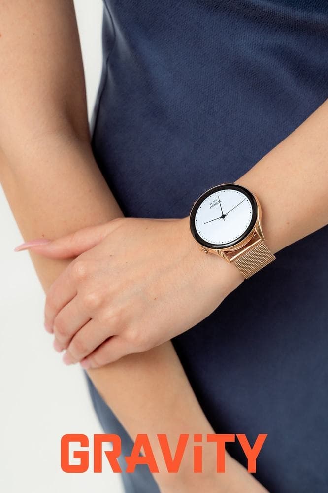 Smartwatch Gravity Różowe Złoto Pasek + Bransoleta GT11-5