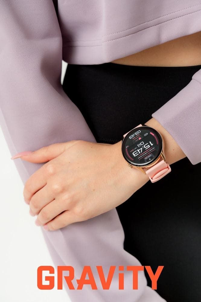 Smartwatch Gravity Różowe Złoto Pasek + Bransoleta GT11-5
